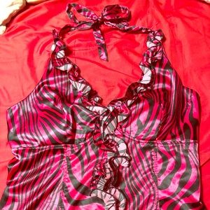 Women’s Plus sized Satin Corset Halter top